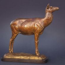 George Bumann, Lady of the house, bronze, 18 x 4.75 x 16