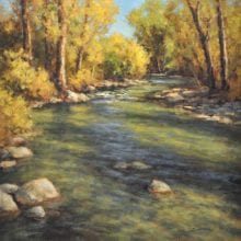 Greg Scheibel, Little Goose Creek, oil, 20 x 20, $3100