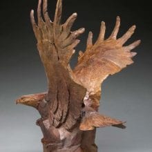 Sandy Scott, Rock of Liberty, bronze, 33 x 32 x 27, $18000