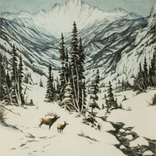 Hans Kleiber, Winter in the Bighorns, Patton Collection at The Brinton Museum