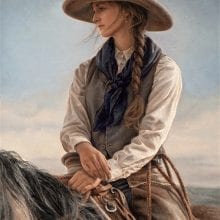 Carrie Ballantyne, Jessie on the Houlihan Ranch, oil, 20 x 14.5
