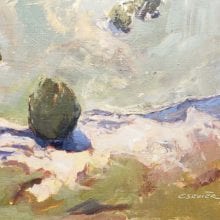 Chessney Sevier, Abstracted Plains, oil on board, 8 x 10, $900