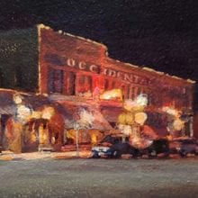 Chessney Sevier, Occidental Hotel, Buffalo, WY, acrylic, 3.5 x 6, $900