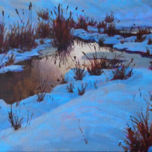 Joel Ostlind, Dawn on Darlington Creek, acrylic on linen