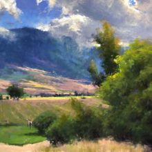 Jacob Aguiar, Distant Peak, pastel, 18 x 24, $3,300