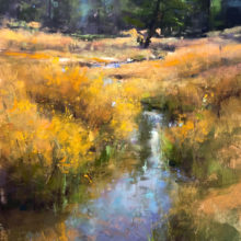Jacob Aguiar, Wyoming Golds, pastel on archival paper, 12 x 9