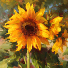 Jessica Garrett, Sunflowers, oil, 12 x 12, $1250