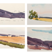 Terri Wells 6 Minutes at Dawn - Four painting collection, watercolor, $2500.jpg