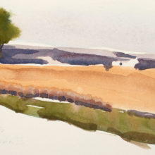 Terri Wells, 6 Minutes at Dawn II, watercolor, 5 x 10