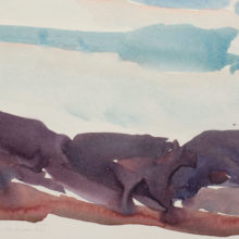 Terri Wells, 6 Minutes at Dawn III, watercolor, 6 x 10