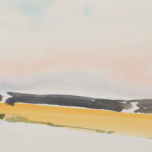 Terri Wells, 6 Minutes at Dawn IV, watercolor, 5 x 10