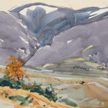 Terri Wells, Big Horn Movement III, watercolor & ink, 11 x 15, $1700