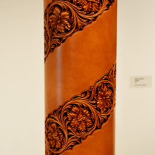 James F. Jackson, Leather Flower Vase, $1325