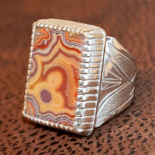 JhonDuane Goes In Center, Lakota Designer Ring, Napsiohli, Morning Star Tipi, $300, Size 12