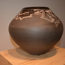 Jody Folwell, Large Black Abstract Vase, $6500