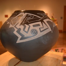 Jody Folwell, Large Black Abstract Vase, $6500