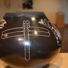 Jody Folwell, Small Black Abstract Vase, $4500