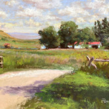 Elizabeth Rhoades, Eaton's Ranch View, pastel, plein air, 8 x 10, $675 - SOLD