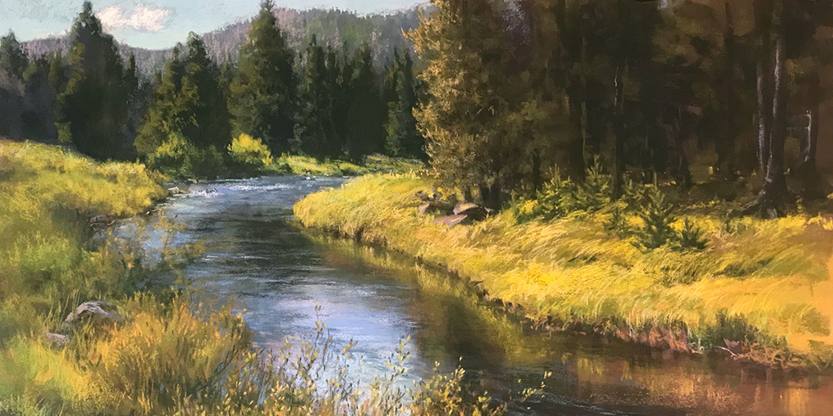 Elizabeth Rhoades, South Tongue River View, pastel, 24 x 36