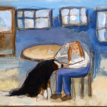 Theodore Waddell, Berner II Dr. #34, oil, encaustic, graphite on paper, 20 x 26, $4400