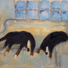 Theodore Waddell, Berner II Dr. #16, oil, encaustic, graphite on paper, 20 x 26, $4400