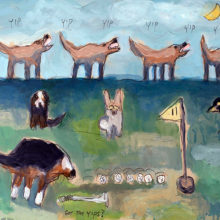 Theodore Waddell, Berner III Dr. #16, oil, encaustic, graphite on paper,20 x 26,  $4400