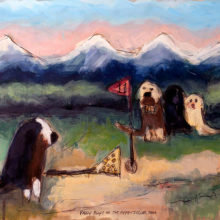 Theodore Waddell, Berner III Dr. #9, oil, encaustic, graphite on paper, 20 x 26, $4400