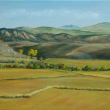 Bill Yankee, Fall Fields, 8 x10, oil on canvas, $650