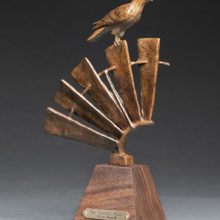 Dustin Payne, The Vantage Point, bronze, 9.5 x 5.5 x 3, $1250