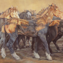 Ellen Dudley, Moving Toward Morning, oil on canvas, 24 x 48, $4,500