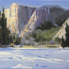 Joanne Lavender, Snow and Granite, oil, 8 x10, $700