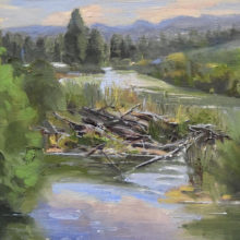 Joanne Lavender, Twilight Over the Beaver Pond, oil, 8 x10, $700 - SOLD