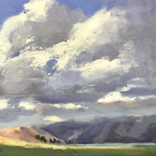 Joanne Lavender, Wyoming Clouds, oil, 8 x10, $700
