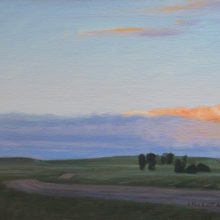 Linda Lillegraven, Evening Road Study, oil, 8 x 10, $900