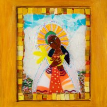 Marianne Vinich, Theotokos, fused glass and mosaic, 8 x 10, $3800