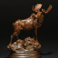 Tim Shinabarger, Woodland Bull, bronze, 8 x 7 x 4, edition of 100, $795 - SOLD