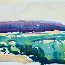 Terri M. Wells, A Quiet Morning, watercolor, 5 x 10, $1100