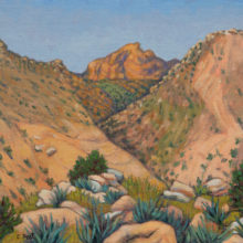 Claudia Post, A Tapestry of Color and Texture in Shell Canyon, oil, 22 x 18, $1200