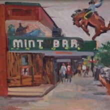 Dianne Panarelli Miller, Mint Bar, oil on wood panel, 9 x 12, $775