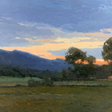 Zufar Bikbov, Valley of Sunsets, oil on linen, 12 x 24, $2800