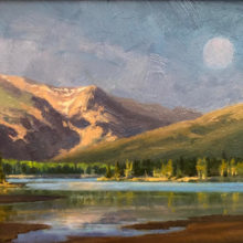 Bruce Graham, Sun and Moon Over Pathfinder, oil, 6 x 8, $1200