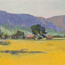 David Lussier, Fields and Mountains, oil, 11 x 14, $1600