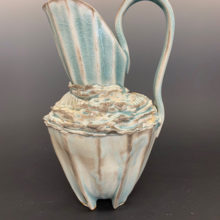 Elaine Olafson Henry, Ewer #2, porcelain and glaze, 9 x 5 x 4, $600