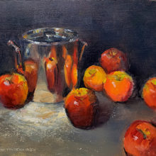 Sandra Harris, Apples and Sugar for the Pie, oil, 8 x10, $950