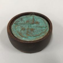 Gerald Shippen, Buffalo Box, patinaed bronze, 2.25 x 3, $115 - SOLD