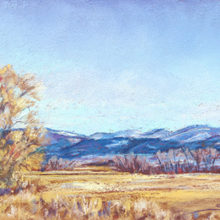 Jackie Sevier,Mountain Meadow, pastel, 4 x 7.25, $725