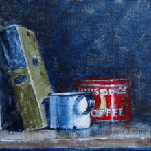 Joel Ostlind, Coffee Break, acrylic, 7 x 10, $950 - SOLD
