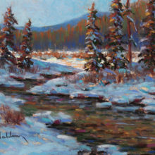 Paul Waldum, Winter Afternoon in the High Country of the Bighorns, pastel, 8 x 10, $850
