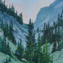 Randy Stout, Crystal Lake, watercolor, 5 x 7, $400 - SOLD
