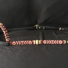 TJ Wald & Nate Wald, Red Beaded Headstall with Rawhide, beads, leather and rawhide, 5/8, $500